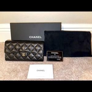 Chanel Quilted Flap Long Wallet